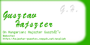 gusztav hajszter business card